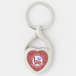 Llavero Bandera Personalizada ROJO GRIEGO LOVE