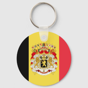 Llavero Bandera personalizado del rojo negro belga