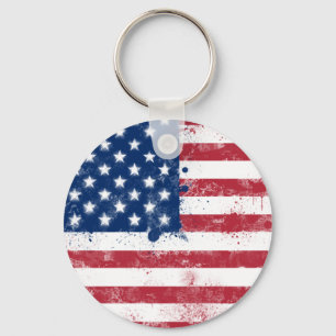 Llavero Bandera pintada de manchas de Estados Unidos