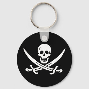 Llavero Bandera Pirata Calavera Espadas Cruzadas