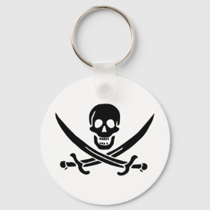 Llavero Bandera pirata calavera espadas cruzadas