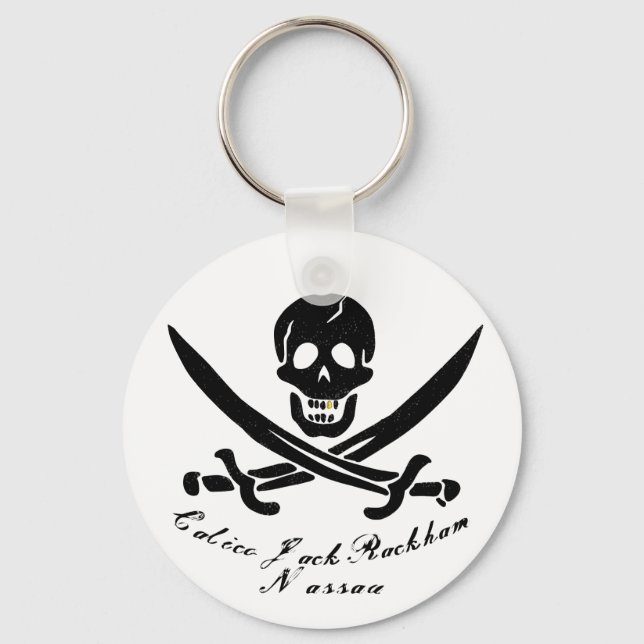 Llavero Bandera pirata Calico Jack Nassau Jolly Roger (Anverso)