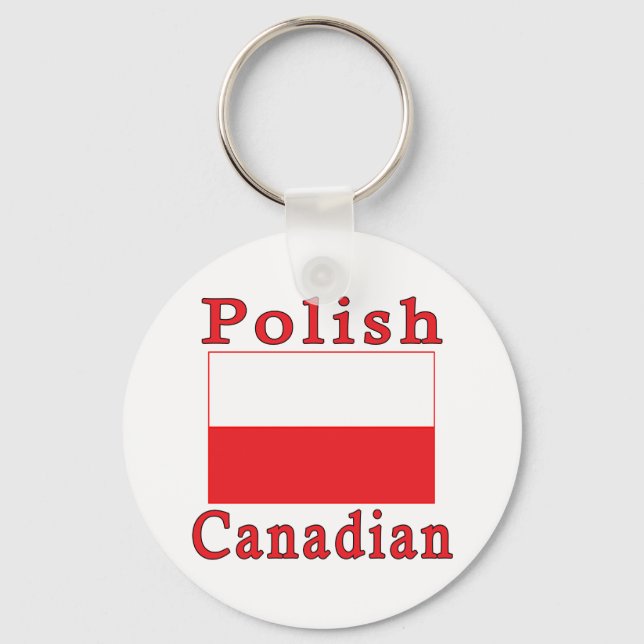 Llavero Bandera polaca canadiense (Anverso)