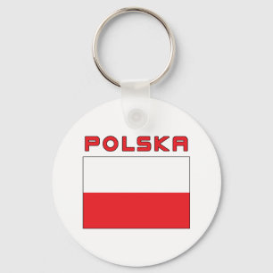 Llavero Bandera polaca con polska