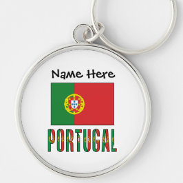 Llavero Bandera portuguesa con su nombre