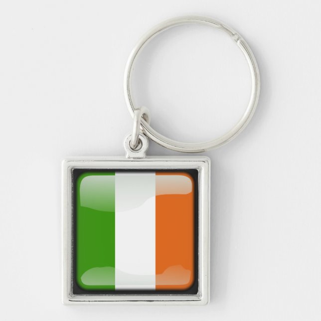 Llavero Bandera pulida de Irlanda (Frente)