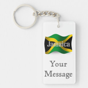 Llavero Bandera que agita de Jamaica
