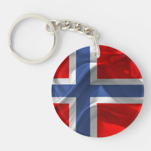 Llavero Bandera que agita noruega