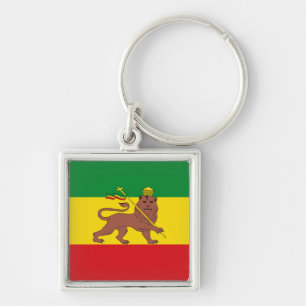 Llavero Bandera Rasta de Jamaica - hAILE sELASSIE I - Amor