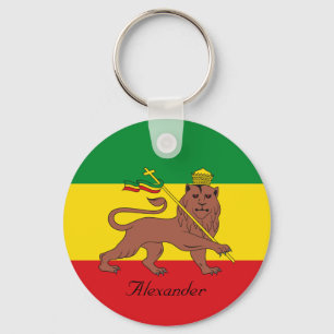 Llavero Bandera rastafari del personalizado León etíope de