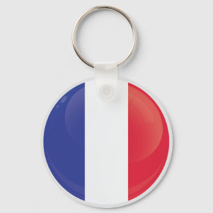 Llavero Bandera redonda icono de Francia