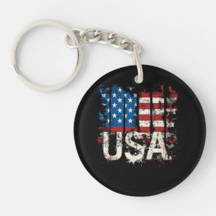 Llavero Bandera Retro Americana USA 4 de julio