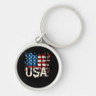 Llavero Bandera Retro Americana USA 4 de julio