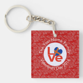 Llavero Bandera Roja de las Islas Åland Personalizada LOVE