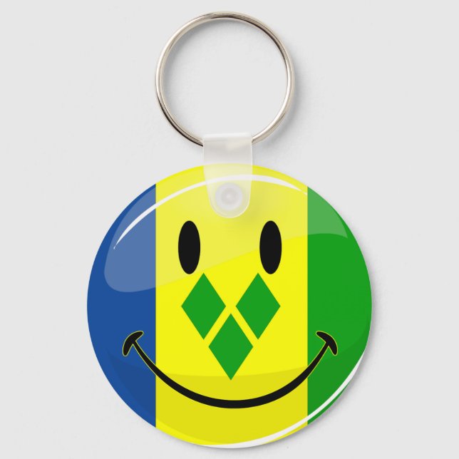 Llavero Bandera sonriente de San Vicente y las Granadinas (Anverso)