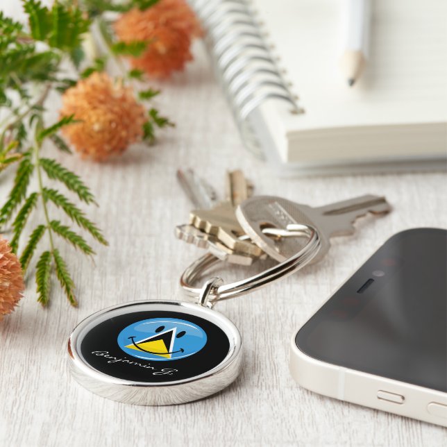 Llavero Bandera sonriente de Santa Lucía (Lado)