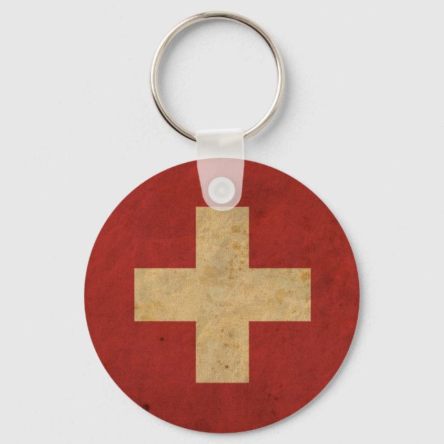 Llavero Bandera Suiza de época (Anverso)