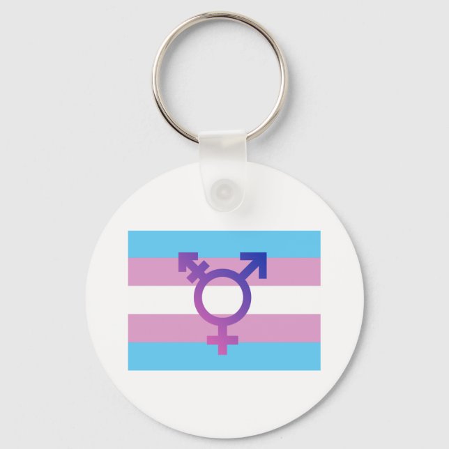 LLAVERO BANDERA TRANS ORIGINAL CON SÍMBOLO (Anverso)
