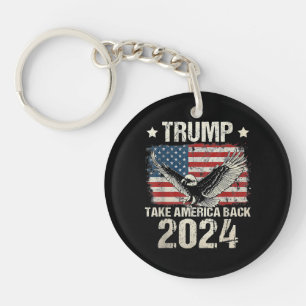 Llavero bandera Trump 2024 recuperar América hombres mujer