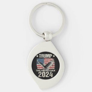 Llavero bandera Trump 2024 recuperar América hombres mujer