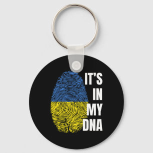 Llavero Bandera ucraniana Huella dactilar de ADN Ucrania