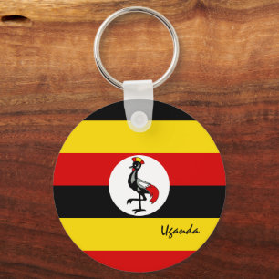Llavero Bandera ugandesa y festividad en Uganda, patriotas
