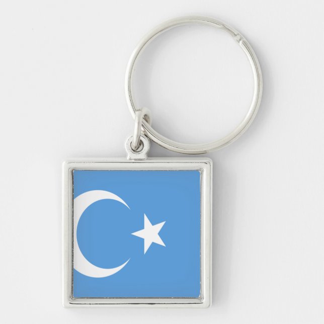 Llavero Bandera uigur del Turkestán oriental (Frente)