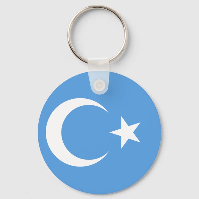 Llavero Bandera uigur del Turkestán oriental (Anverso)