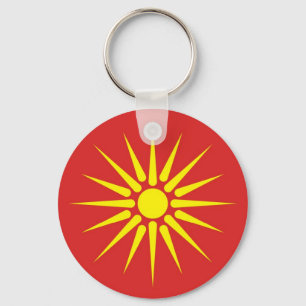 Llavero bandera vieja del país de Macedonia