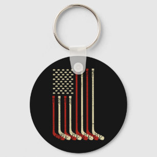 Llavero Bandera Vintage De Usa Hockey Sobre Hielo - Divert