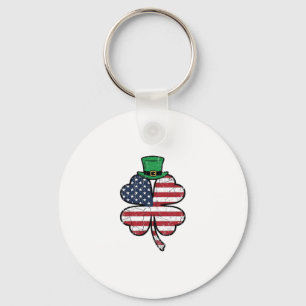 Llavero Bandera Vintage Trebol Día de San Patricio