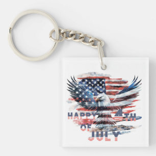 Llavero Bandera y águila de los Estados Unidos. 4 de julio
