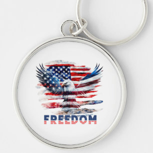 Llavero Bandera y águila de los Estados Unidos. Libertad.
