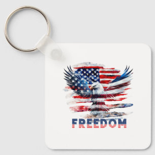 Llavero Bandera y águila de los Estados Unidos. Libertad.
