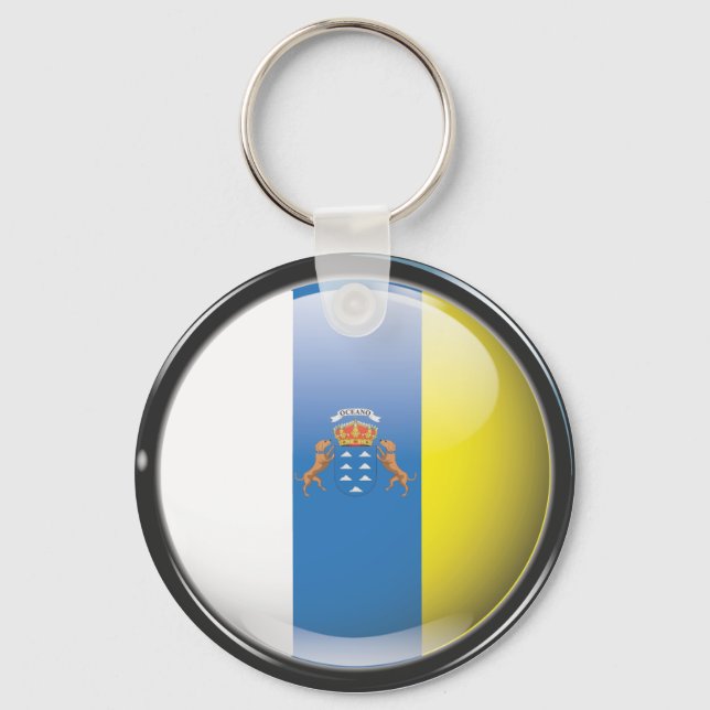 Llavero Bandera y escudo de Islas Canarias (Anverso)