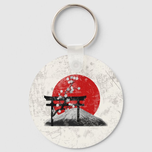 Llavero Bandera y símbolos de Japón ID153 (Anverso)