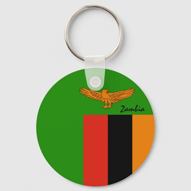 Llavero Bandera zambiana y festividades en Zambia, patriot (Anverso)