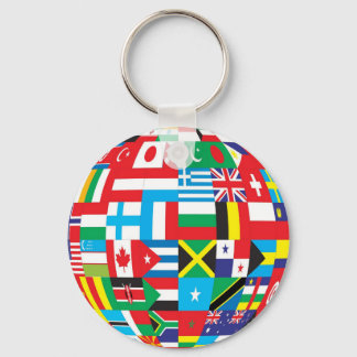 Llavero Banderas alrededor del mundo