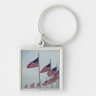 Llavero Banderas americanas en el Monumento a Washington