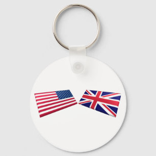 Llavero Banderas de Estados Unidos y Reino Unido
