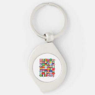 Llavero Banderas de los países de la bandera internacional
