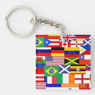 Llavero Banderas del collage mundial