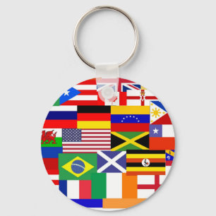 Llavero Banderas del collage mundial
