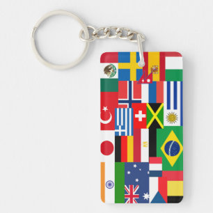 Llavero Banderas Internacionales del Mundo