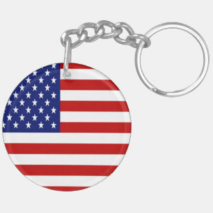 Llavero Banderas Patrióticas Americanas y de Texas