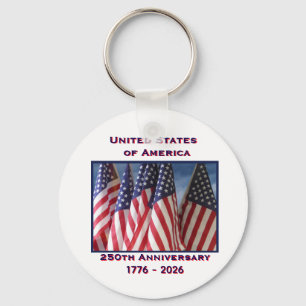 Llavero Banderas Patrióticas de Estados Unidos en 250° ani