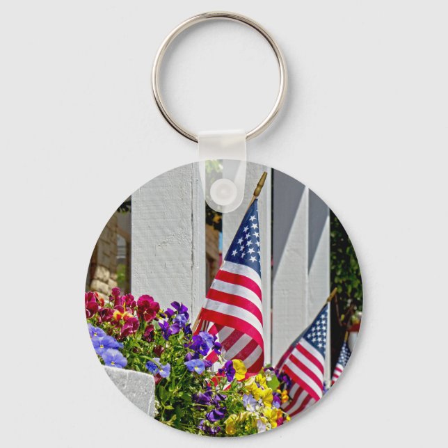 Llavero Banderas y flores (Anverso)