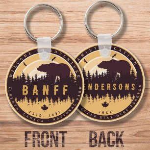 Llavero Banff Canada Rocky Mountains Camping de época