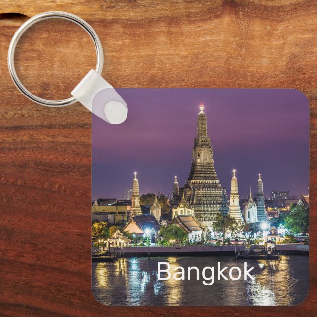Llavero Bangkok Wat Arun Sunset BKK Tailandia Souvenir (Anverso)