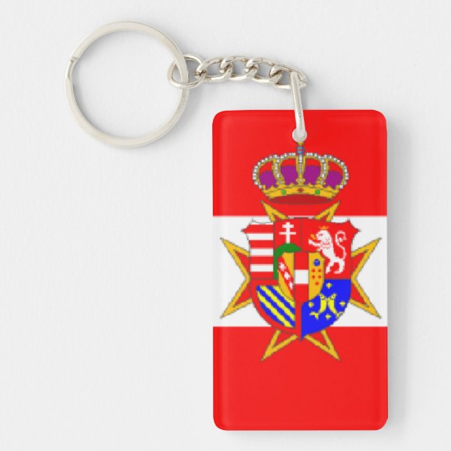 Llavero Banner blanco rojo Gran Ducado de la Toscana (Frente)